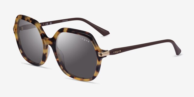 Vogue Eyewear VO5561S Yellow Tortoise AcetateSunglass Frames from EyeBuyDirect, Angle View