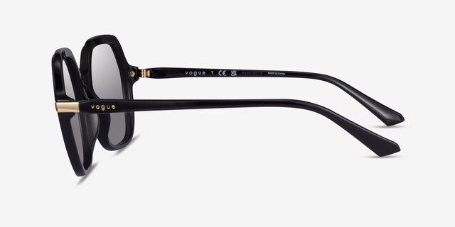 Vogue Eyewear VO5561S Shiny Black AcetateSunglass Frames from EyeBuyDirect, Side View
