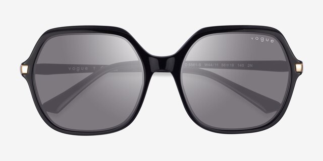 Vogue Eyewear VO5561S Shiny Black AcetateSunglass Frames from EyeBuyDirect, Closed View