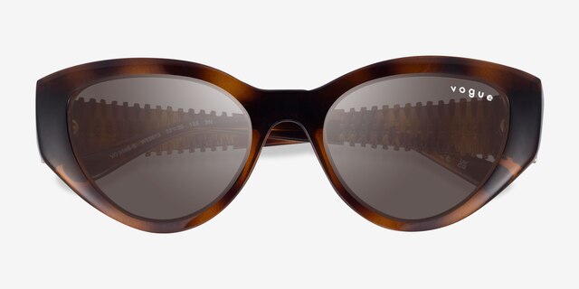 Vogue Eyewear VO5566S Dark Tortoise PlasticSunglass Frames from EyeBuyDirect, Closed View