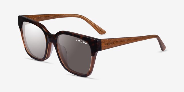 Vogue Eyewear VO5558SF Brown Tortoise AcetateSunglass Frames from EyeBuyDirect, Angle View