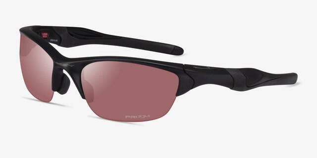 Oakley OO9153 Half Jacket 2.0 Matte Black PlasticSunglass Frames from EyeBuyDirect, Angle View
