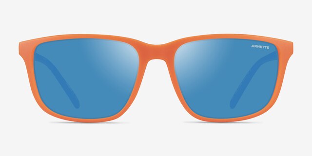 ARNETTE Pirx Matte Orange Blue PlasticSunglass Frames from EyeBuyDirect, Front View