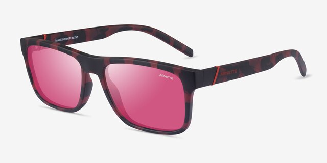 ARNETTE Bandra Red Black Tortoise PlasticSunglass Frames from EyeBuyDirect, Angle View