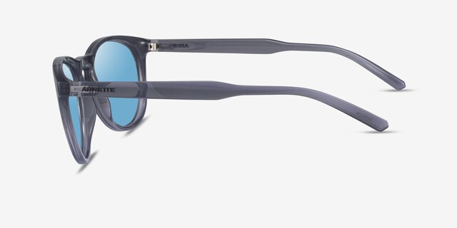 ARNETTE Gorgon Clear Gray PlasticSunglass Frames from EyeBuyDirect, Side View