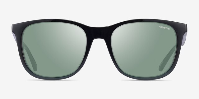 ARNETTE Woland Black Clear Green PlasticSunglass Frames from EyeBuyDirect, Front View
