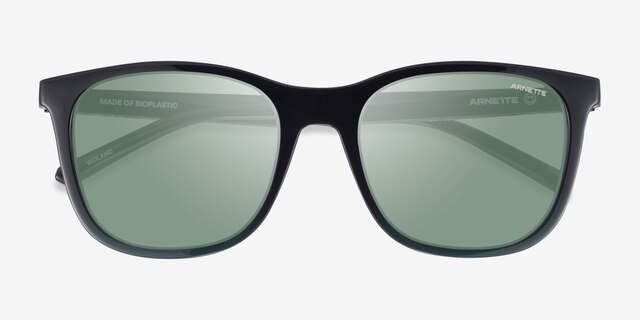 ARNETTE Woland Black Clear Green PlasticSunglass Frames from EyeBuyDirect, Closed View
