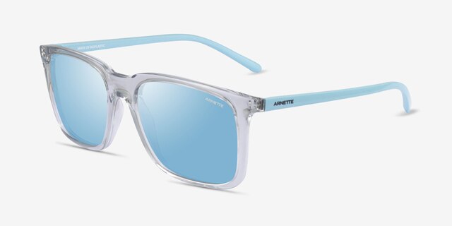 ARNETTE Trigon Clear Gray PlasticSunglass Frames from EyeBuyDirect, Angle View