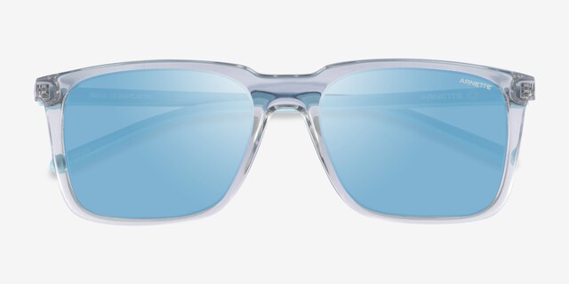 ARNETTE Trigon Clear Gray PlasticSunglass Frames from EyeBuyDirect, Closed View