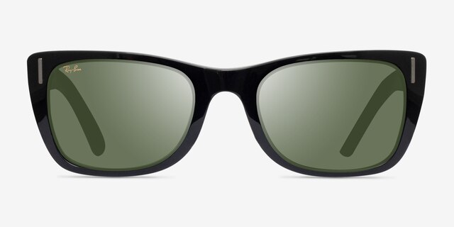 Ray-Ban Caribbean Shiny Black AcetateSunglass Frames from EyeBuyDirect, Front View