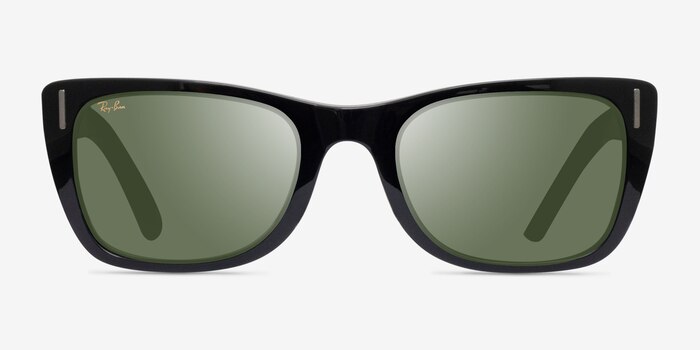 Ray-Ban Caribbean Shiny Black Acétate Soleil de Lunette de vue d'EyeBuyDirect