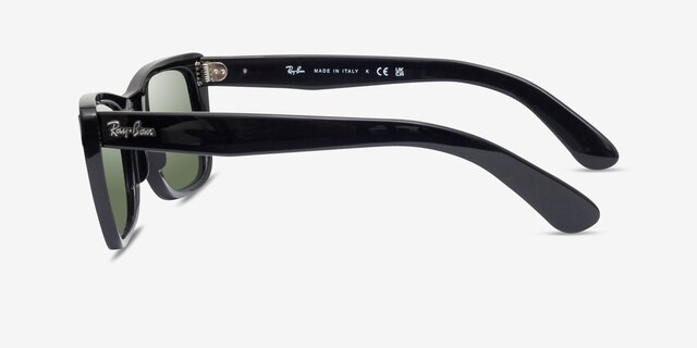 Ray-Ban Caribbean Shiny Black AcetateSunglass Frames from EyeBuyDirect, Side View