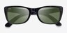 Ray-Ban Caribbean Shiny Black AcetateSunglass Frames from EyeBuyDirect, Closed View