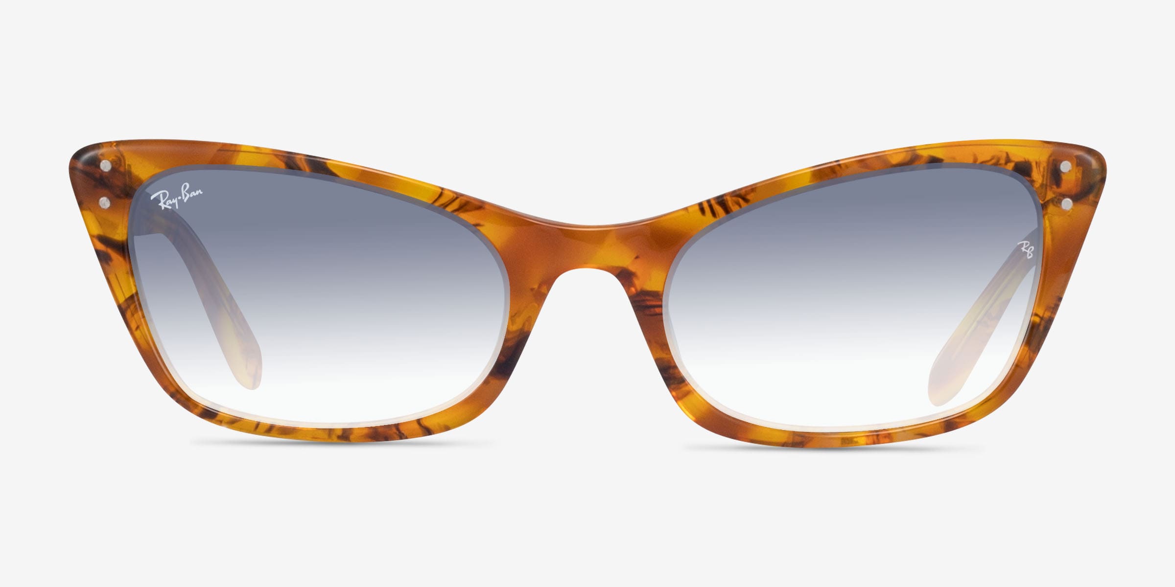 Ray-Ban RB2299 - Cat Eye Transparent Pink Frame Sunglasses For 
