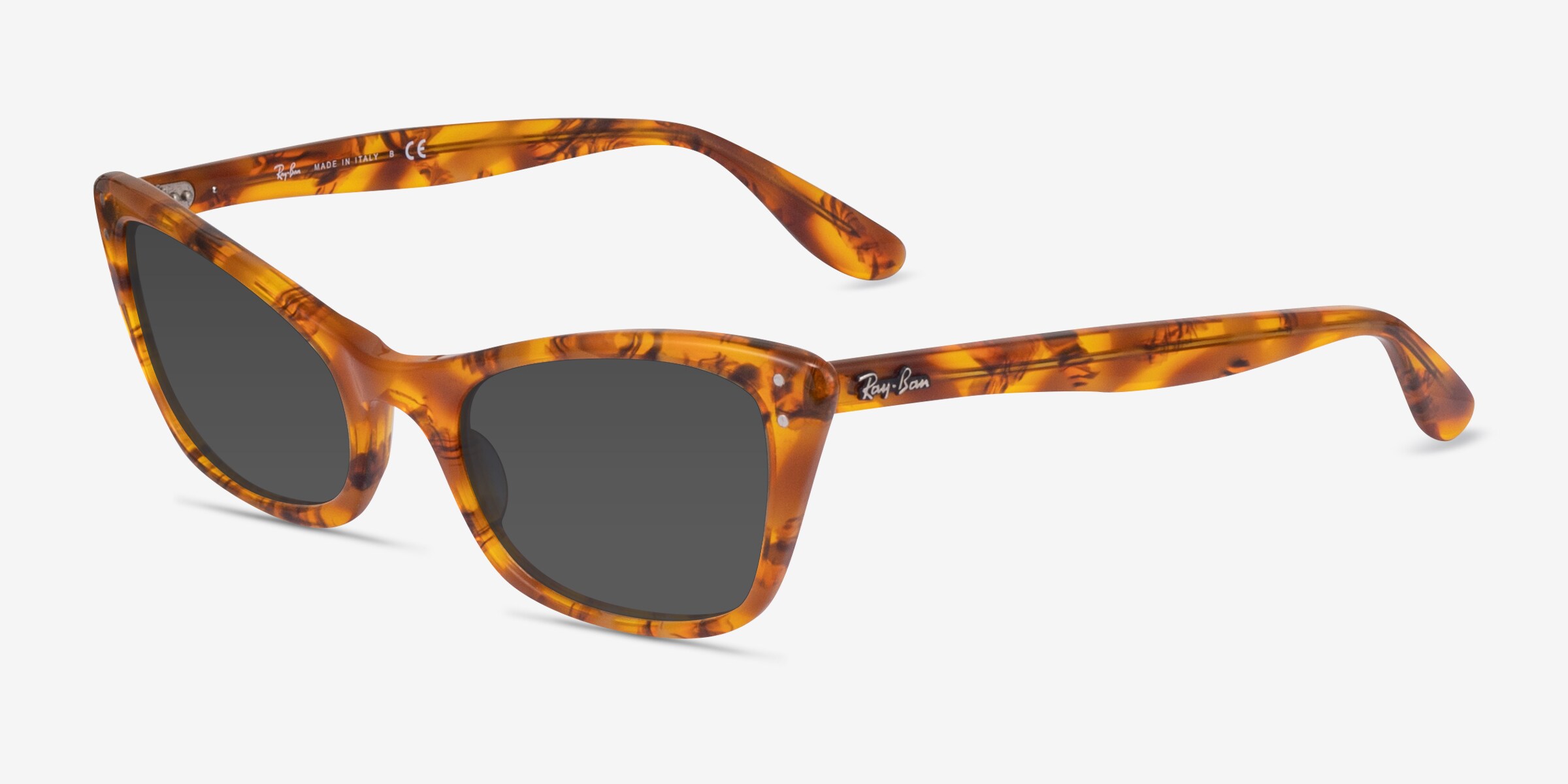 Ray-Ban RB2299 - Cat Eye Amber Tortoise Frame Sunglasses For  display picture 2
