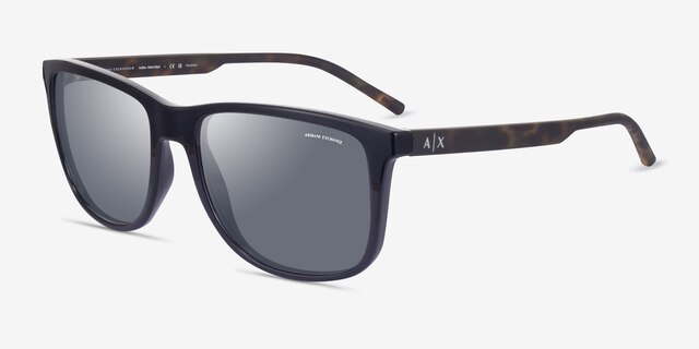 Armani Exchange AX4070S Shiny Black PlasticSunglass Frames from EyeBuyDirect, Angle View