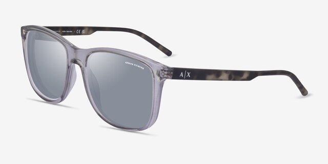 Armani Exchange AX4070S Clear Gray PlasticSunglass Frames from EyeBuyDirect, Angle View