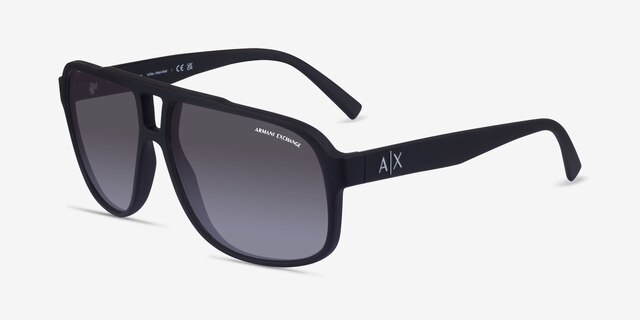 Armani Exchange AX4104S Matte Black PlasticSunglass Frames from EyeBuyDirect, Angle View