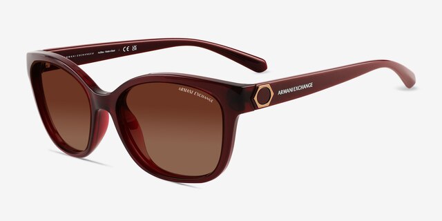 Armani Exchange AX4127S Dark Red AcetateSunglass Frames from EyeBuyDirect, Angle View