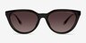 Armani Exchange AX4130SU Shiny Black AcetateSunglass Frames from EyeBuyDirect, Front View