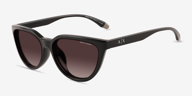 Armani Exchange AX4130SU Shiny Black AcetateSunglass Frames from EyeBuyDirect, Angle View