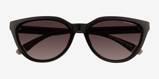 Armani Exchange AX4130SU Shiny Black AcetateSunglass Frames from EyeBuyDirect, Closed View