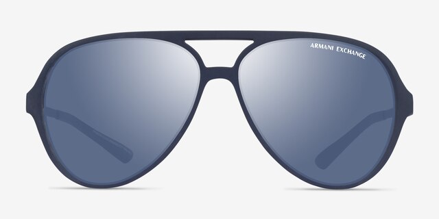 Armani Exchange AX4133S Matte Navy Eco-friendlySunglass Frames from EyeBuyDirect, Front View