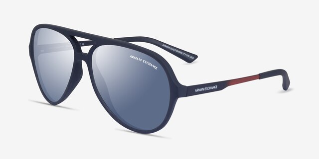 Armani Exchange AX4133S Matte Navy Eco-friendlySunglass Frames from EyeBuyDirect, Angle View