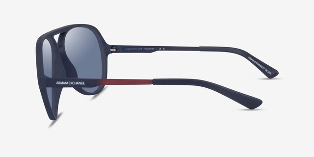 Armani Exchange AX4133S Matte Navy Eco-friendlySunglass Frames from EyeBuyDirect, Side View
