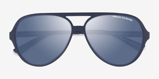 Armani Exchange AX4133S Matte Navy Eco-friendlySunglass Frames from EyeBuyDirect, Closed View