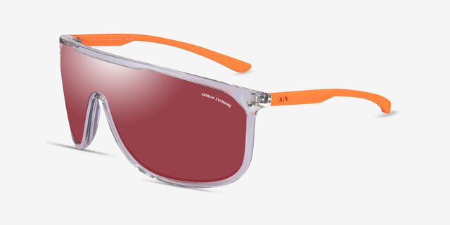 Armani Exchange AX4137SU Shiny Crystal PlastiqueSoleil de Lunette de vue d'EyeBuyDirect, Vue d'Angle