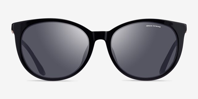 Armani Exchange AX4140SF Shiny Black AcetateSunglass Frames from EyeBuyDirect, Front View