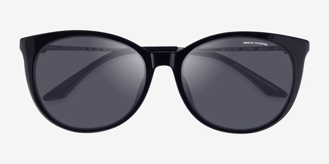 Armani Exchange AX4140SF Shiny Black AcetateSunglass Frames from EyeBuyDirect, Closed View