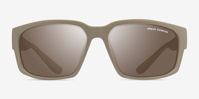 Armani Exchange AX4142SU Matte Brown PlasticSunglass Frames from EyeBuyDirect, Front View