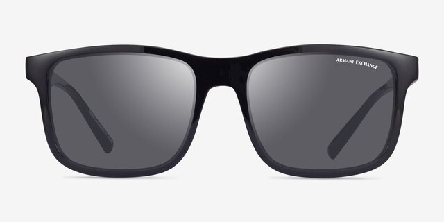 Armani Exchange AX4145S Shiny Black Eco-friendlySunglass Frames from EyeBuyDirect, Front View