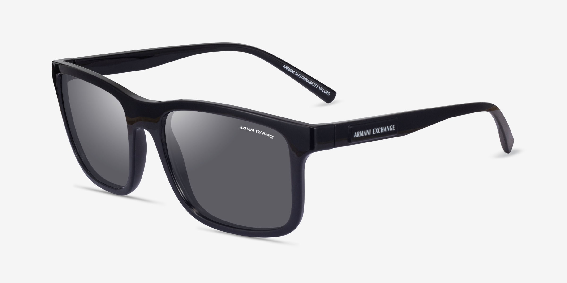 Armani Exchange AX4145S - Square Shiny Transparent Brown