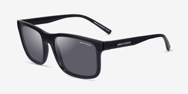 Armani Exchange AX4145S Shiny Black Eco-friendlySunglass Frames from EyeBuyDirect, Angle View