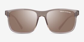 Armani Exchange AX4145S Shiny Transparent Brown Éco-responsable Soleil de Lunette de vue d'EyeBuyDirect, Vue de Face