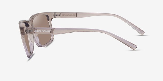 Armani Exchange AX4145S Shiny Transparent Brown Eco-friendlySunglass Frames from EyeBuyDirect, Side View