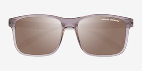 Armani Exchange AX4145S Shiny Transparent Brown Éco-responsable Soleil de Lunette de vue d'EyeBuyDirect, Vue Rapprochée