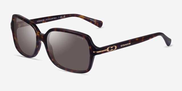 Coach HC8116 L087 Blair Dark Tortoise AcetateSunglass Frames from EyeBuyDirect, Angle View