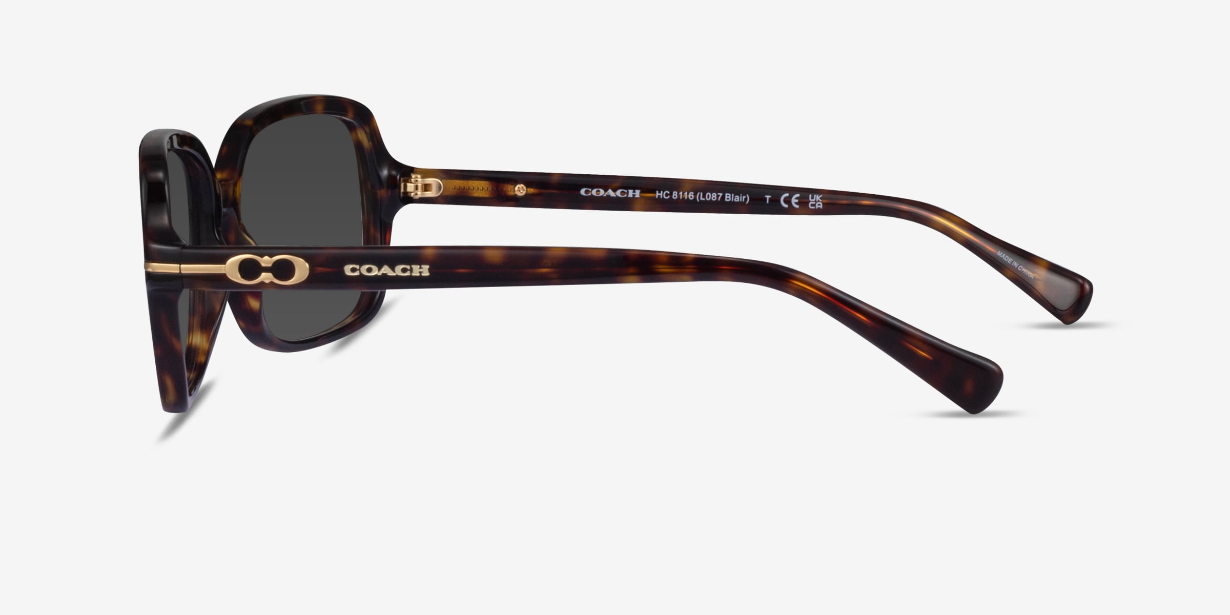 New Coach HC8177 L1588 524413 Dark Tortoise/Black Oversized Sunglasses Amazon.com: Coach Sunglasses HC 8116 500113 L087 Blair Dark  main image 3