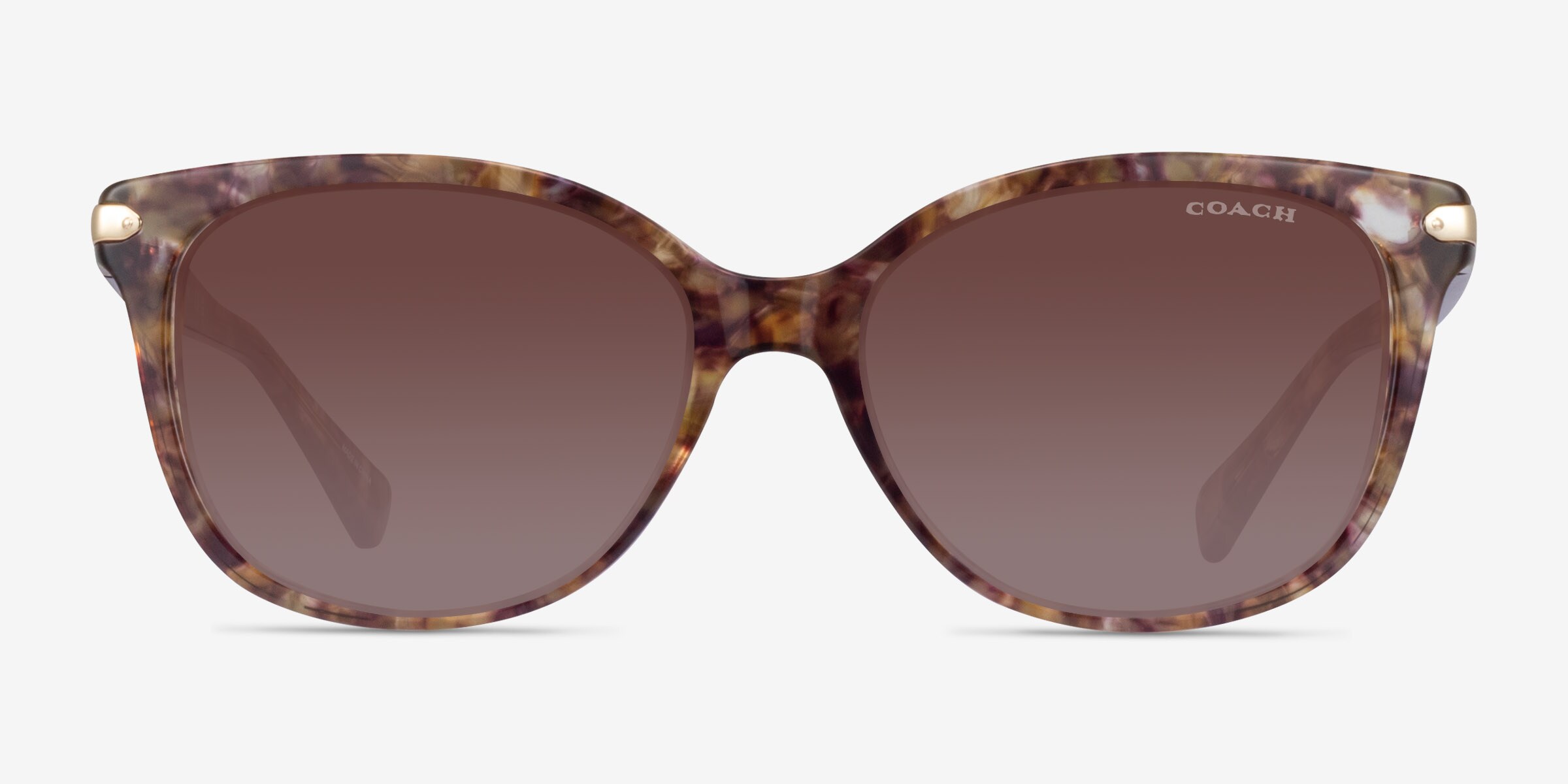 Coach HC8132 Purple w/Tortoise Discontinued Sunglasses (L109) HC8132 L109 Sunglasses - Coach Authorized Retailer  main image 4