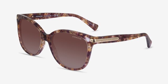 Coach HC8132 L109 Brown Tortoise AcetateSunglass Frames from EyeBuyDirect, Angle View