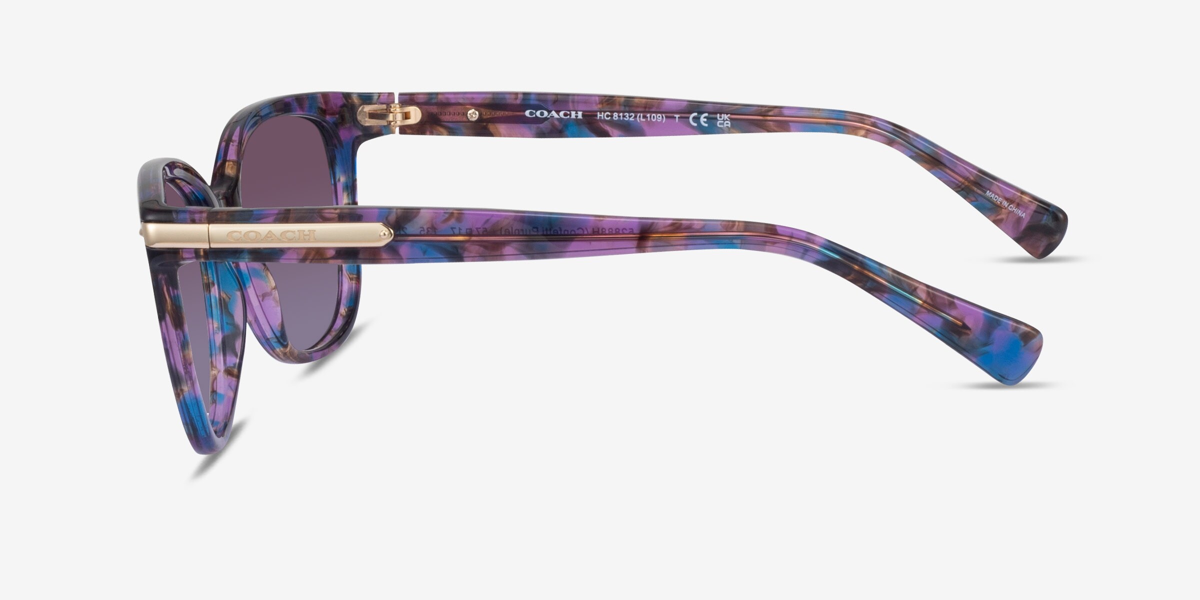 coach hc8132 purple coach sunglasses Coach HC8132 L109 Cat Eye Dark Tortoise Frame Prescription