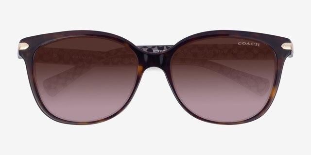 Coach HC8132 L109 Dark Tortoise AcetateSunglass Frames from EyeBuyDirect, Closed View