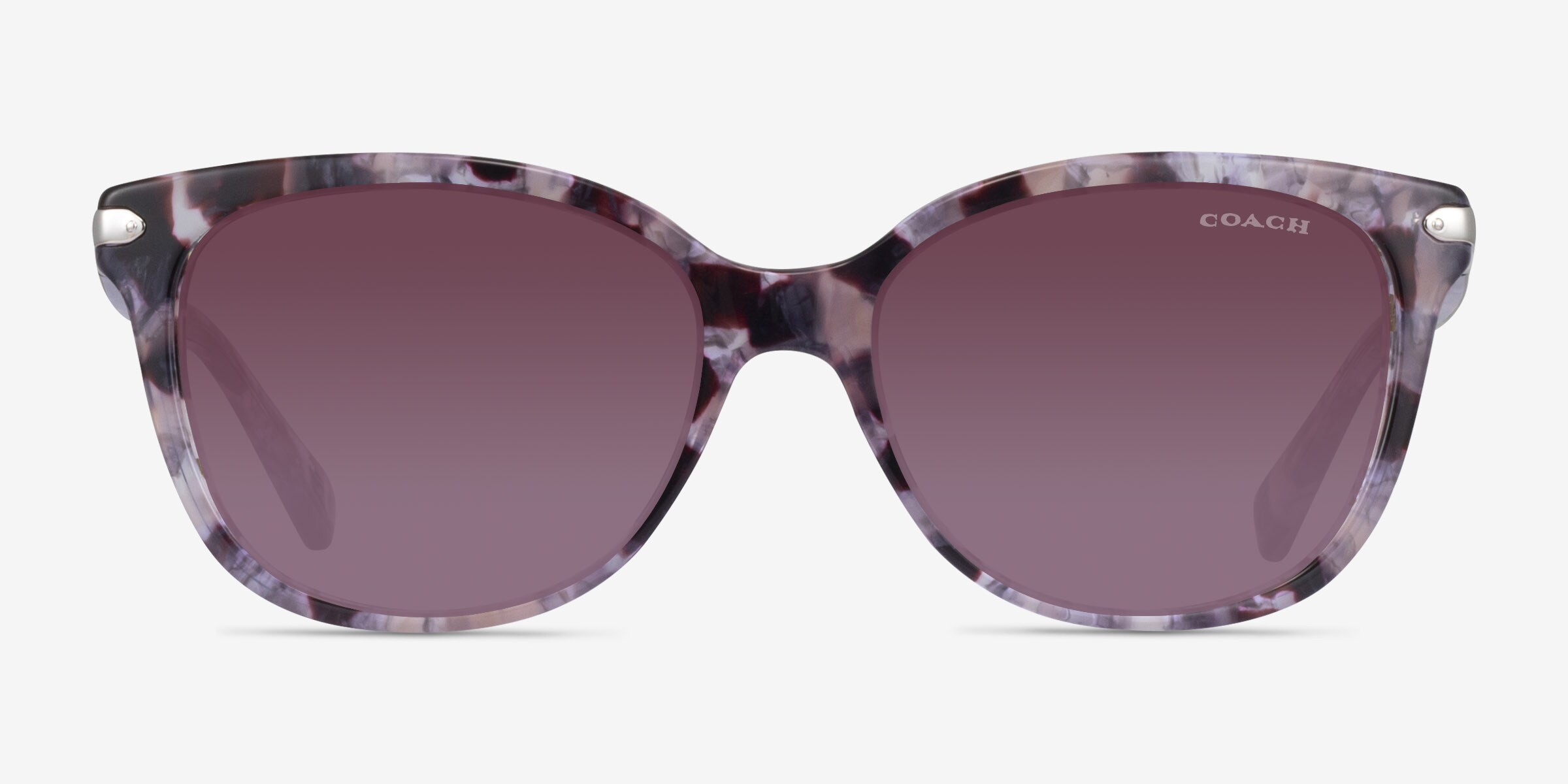 COACH HC8132 55488H Cat Eye Purple Tortoise Burgundy Grad 57 Women\'s Sunglasses Coach HC8132 Sunglasses | FramesDirect.com main image 2