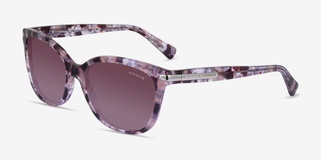 Coach HC8132 L109 Tortoise Purple AcetateSunglass Frames from EyeBuyDirect, Angle View
