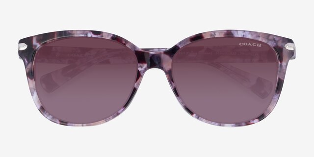 Coach HC8132 L109 Tortoise Purple AcetateSunglass Frames from EyeBuyDirect, Closed View