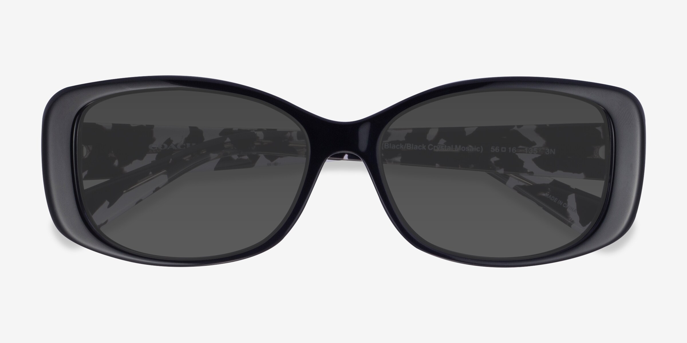 送料無料商品 |  公式 オンライン Coach HC8168 L156 - Rectangle Black Frame Sunglasses For 小物